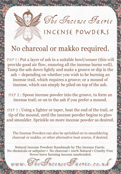 How to Use TIF Incense Powders